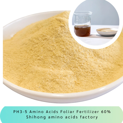 PH3-5 Amino Acids Foliar Fertilizer 60% Powder Form 65072-01-7 No Caking Light Yellow