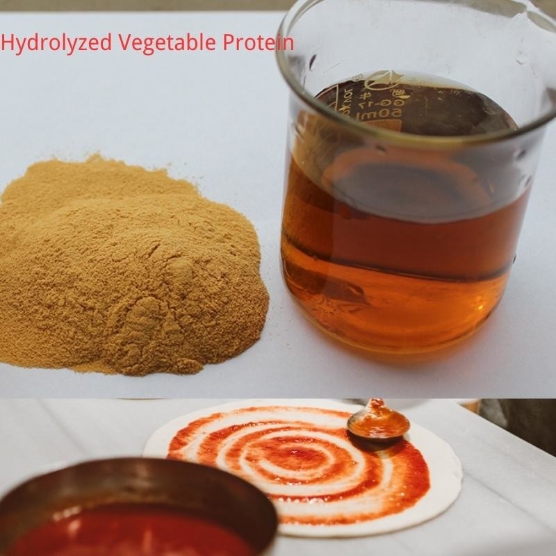 Ph6-8 HVP Hydrolyzed Vegetable Protein Soy Protein Food Additive For Sauce